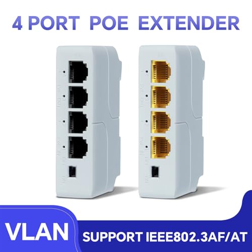 Extensor POE Gigabit de 4 puertos para cámaras de seguridad y alimentación Ethernet 2