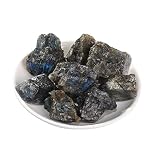 LIJUCAI 100 g Lotti all'Ingrosso Grezzo Grezzo Cristallo Quarzo Pietra di Roccia Naturale Ametista citrino Fluorite Campione Minerale Decorazione del Giardino, Grigio Labradorite