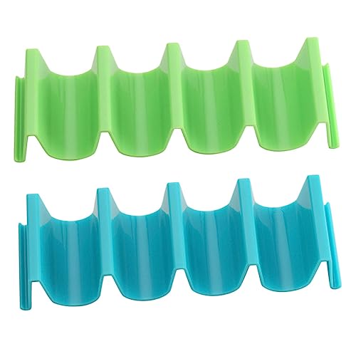 VINTORKY 1 Set 2pcs Tortilla Stand Mini Tortillas Taco Display Stand Taco Stand Grill Pancake Serving Platters Para Taco Shell Holder Stand Home Taco Holder Grill Tray Tacos De Plastic Pp