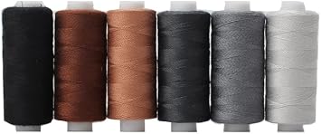 400 Yards/Spool Sewing Threads Kits Spools Polyester Thread Quilting 402 Thread Assortment for Hand Machine Sewing Embroidery-6 spools