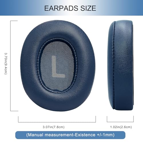Image of GEVO Earpads for JBL Tune 770NC /760NC (Not Fit JBL Live Series) Headset | Ear Cushions for JBL Tune 700BT /710BT /720BT /750BT /750BTNC /760NC /770NC | Protein leather | Original-Fit Design | Blue