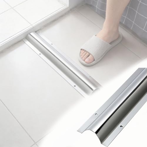 Canaleta para cables de acero inoxidable de 39,4 pulgadas, con tornillos, media redonda plateada para oficina, almacén, fábricas y espacios de trabajo (2 piezas) miniatura 1