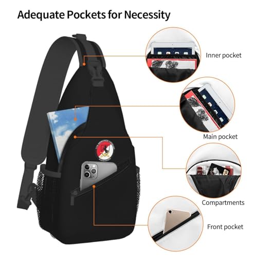 Mochila bandolera negra pequeña resistente al agua para hombre miniatura 4