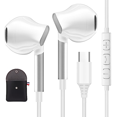 USB C Headphones, USB C Earbuds for iPhone15ProSamsung Galaxy S23 S22