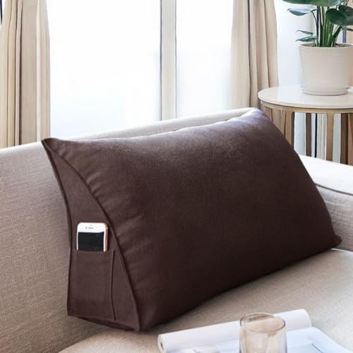 Almohada de cuña triangular 70 cm algodón marrón