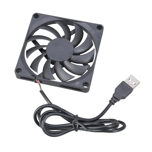 YAOGUI Ventilador silencioso de refrigeración USB de 5 V de 80 mm para impresoras, PC, CPU, carcasa de computadora, rodamiento hidráulico, bajo ruido, alto flujo de aire, ventilador de refrigeración