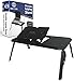 Portable Laptop Table - Stand Up Computer Desk – Create a Better Work Space With Adjustable Height and Tilt – Use Sitting or Standing - Quiet Cooling Fan – Lightweight Foldable Set With Bonus Case