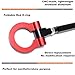 iJDMTOY Sports Red Aesthetic Track Racing Style Tow Hook Ring Compatible with 2024-up Ford Mustang Dark Horse ONLY, Made of Lightweight Aluminum