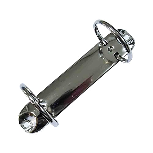 B7 ミニリング バインダー 金具 2穴【PE133−02−38R(26)】26mm×130mm リング内径38mm 鉄 ニッケル鍍金 シルバー 2本入り