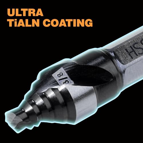 Image of 3 /8 inch Single Size M35 Step Drill Bit Unibit for Hole Drilling