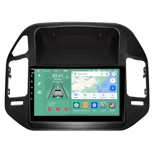 9 Pulgadas Doble DIN Android 15 Radio de Coche para Mitsubishi Pajero V73 2000-2005 con CarPlay Cámara de Respaldo Controles del Volante GPS Navi Enlace al Espejo(F1,A1 1G+32G)