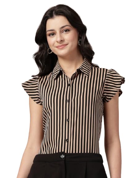 Style Quotient Women Black and White Formal Short Cap Sleeve Shirt - Review, Price and Buying Guide