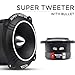 RECOIL TW250 High Compression Car Bullet Super Tweeters, 1-Inch High Temperature Kapton Voice Coil, Aluminum Frame and Diaphragm, 400 Watts Max Pair 4 Ohms
