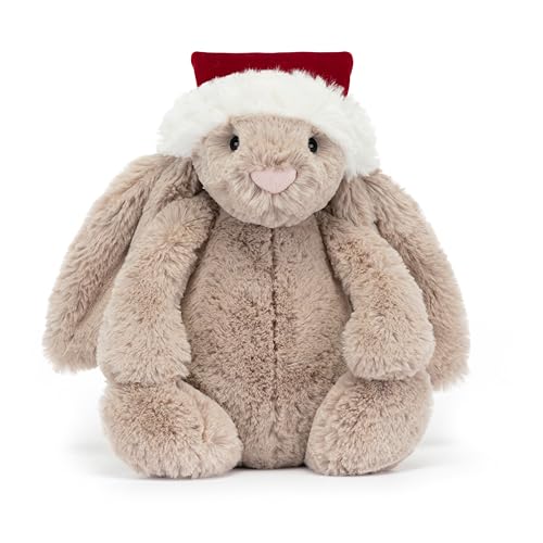Jellycat Bashful Christmas Bunny Stuffed Animal, Medium 12 inches - Rabbit & Bunny Plush Toy - Classic Children's Gift - Image 4