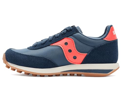 Saucony Trainer 80 KDZ (Little Big Kid) Sneaker, Navy/Red, 1 US Unisex - image 5