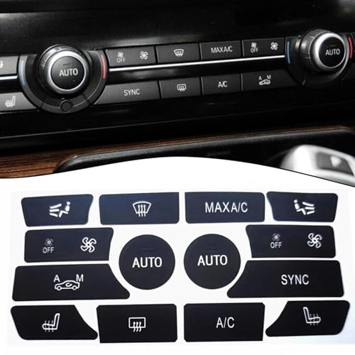 Autocollants boutons de commande rénover climatisation voiture X6 - 4