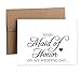 To My MAID OF HONOR on my WEDDING Day - Note Card - White - RUSTIC - Recycled - Eco Friendly