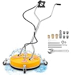 Tool Daily 20" Pressure Washer Surface Cleaner Dual Handle,Power Washer Surface Cleaner Attachment with 4 Wheels, Pressure Washer Accessory for Driveway Sidewalk Curb Deck Patio Cleaning,4500PSI