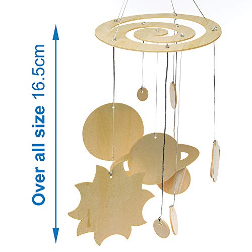 Baker Ross AR676 Houten mobiel"zonnesysteem" voor kinderen – voor knutselwerk en decoraties (2 stuks),hout - Afbeelding 5