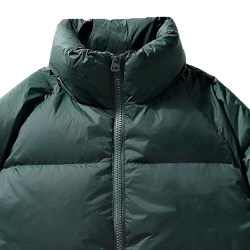 Chaqueta acolchada gruesa de burbujas para hombre con cuello alto 5