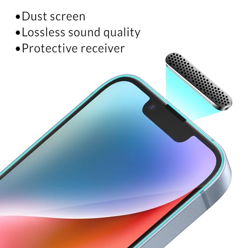 Image of ArmourPro Military-Grade Borderless Tempered Glass for iPhone 14 Plus and 13 Pro Max (6.7 Inch) with Edge to Edge Protector Coverage, Cable Protector and Easy Installation Kit | Anti Dust Mesh Filter