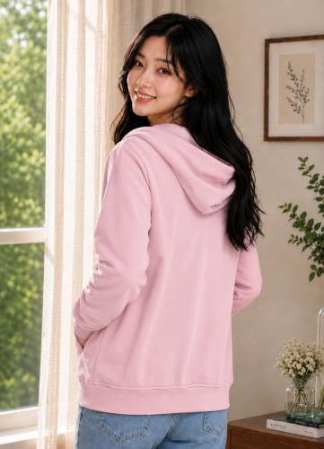 Image of ADBUCKS Women's Cotton Winter Jacket Sweatshirts Casual Drawstring Clothes Zip Up Hoodie With Front Pocket Ii Womens Hoodies Ii Womens Jacket Ii Winter Sweater Hoodie For Women & Girls