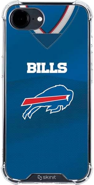 Skinit Clear Phone Case Compatible with iPhone 16e - Officially Licensed NFL Buffalo Bills Double Vision Design