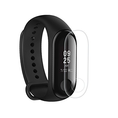 WARMWORD Protector De Pantalla para Xiaomi Mi Band 4, HD Película De Pantalla Completa Templada Especial A Prueba De Roturas Superficie Verdadera TPU LCD Transparente de 0.1 mm,5pc