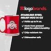 Logo Brands NCAA Ohio State Buckeyes 14oz Ceramic Relief Coffee Mug - Officially Licensed Mug, Sculpted 3D Logo and Team Colors – Comfortable Handle and Glossy Finish for College Sports Fans #5