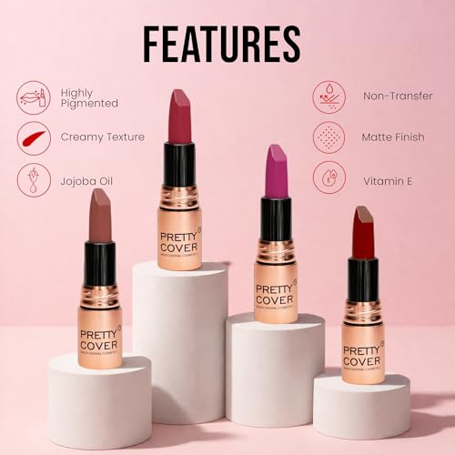 Image of Lightweight Liquid Lipstick - Highly Pigmented, Non-Drying Formula for Bold & Beautiful Lips 3.8g (CORAL RED)