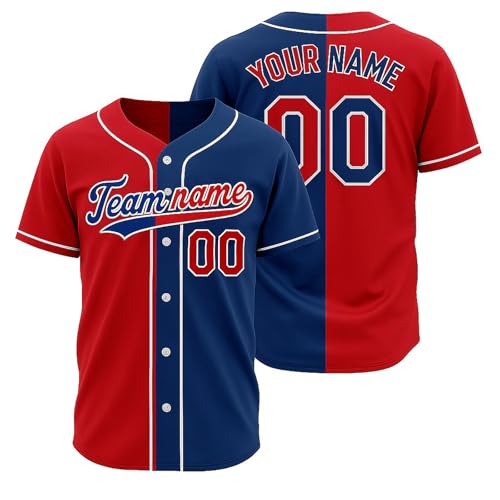 Camiseta personalizada de béisbol con nombre y número impreso para hombres, mujeres y jóvenes