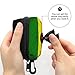 Reggae Music Rasta One Love Dog Poop Bag Storage Box with Safety Lock, Suitable for Any Dog ​​Leash, Pet Travel Poop Bag Storage Bag