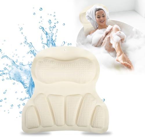 Amazon.com: Waterproof Silicone Bath Pillow for Tub, Bathtub Pillows ...