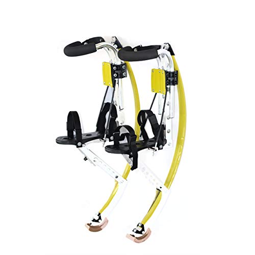 HSJSY Zapatos De Canguro para Adultos Ejercicio FíSico Zapatos De Rebote para Hombres Zancos De Salto Hombres Mujeres,Amarillo,Loadweight:90_110kg