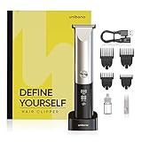 Unibono Multifunktionaler Haarschneidemaschine Wiederaufladbarer Haarschneider Rasieren Trimmen Stylen für lange kurze haare mit 4 Kammaufsätze Wasserdichter Haartrimmer fur Bart & Körperbehaarung