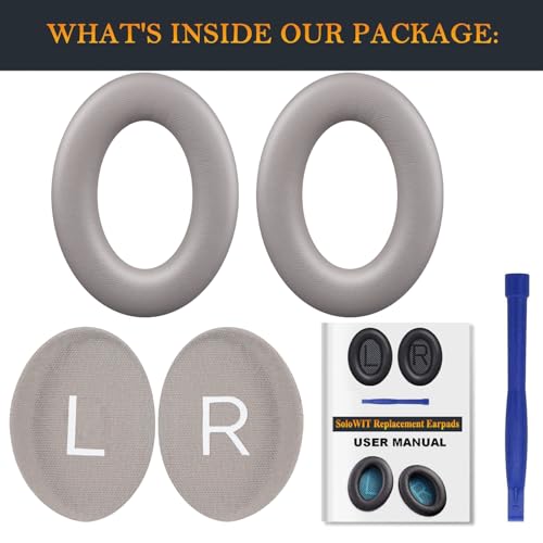 Image of SOULWIT Earpads Replacement for Bose QuietComfort 45 (QC45) /QuietComfort SE (QC SE) /New Quiet Comfort Wireless Over-Ear Headphones, Ear Pads Cushions with Softer Protein Leather - Sandstone