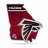 Rico Industries NFL Atlanta Falcons State Shape Shape Cut Pennant - Home and Living Room Décor - Soft Felt EZ to Hang 18x0.10x18