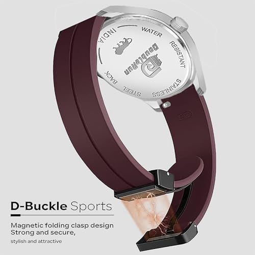 Image of DOUBLERUN Chonograph Date Function Analoge Silicone Magnetic Belt Watch for Men, Series S-170-48