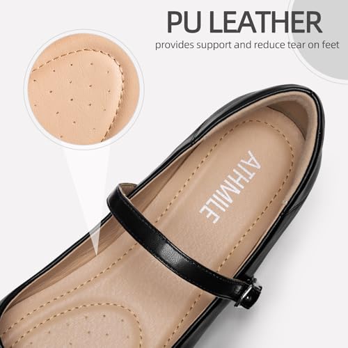 Image of Women's Mary Jane Shoes, Ballet Flats for Women, Square Toe Shoes for Women