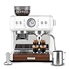 Espresso Machine with Grinder Coffee and Espresso Maker Combo All in One Coffee Machine 20 Bar Cafe Espresso Machine with Milk Frother 58MM Portafilte Latte Cappuccino Machines for Home