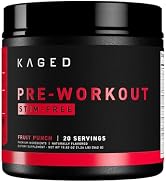 Kaged Stimulant Free Pre Workout Powder Fruit Punch Pre-Kaged Formulated with Creatine, Beta Alan...