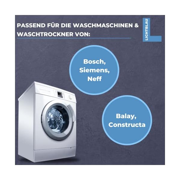 Lichtblau Filter Flusensieb 647920 für Waschmaschine und Waschtrockner I Ersatzteil Fusselsieb passend für Neff Balay Constructa Siemens Bosch 00647920 I Filtersieb für Münzen Knöpfe usw. – Bild 3