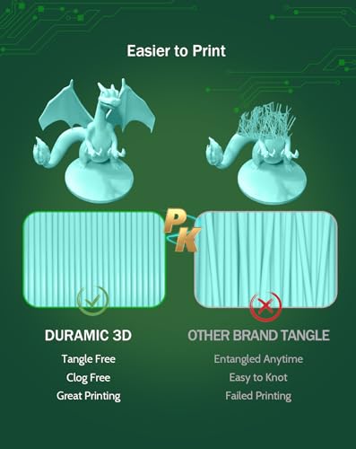 Image of DURAMIC 3D PLA Filament Basic for 3D Printer Neatly Wound Easy Printing | 3D Printing Filament 1.75mm, Dimensional Accuracy + /- 0.02 mm, Fit Most FDM 3D Printers 1KG PLA Cyanblue