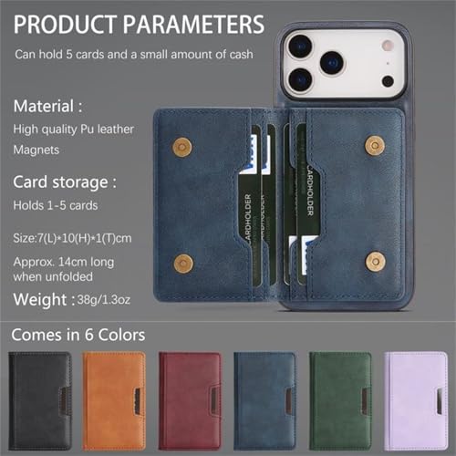 Coque portefeuille iPhone 17 contre les rayures avec support vidéo intégré - 6