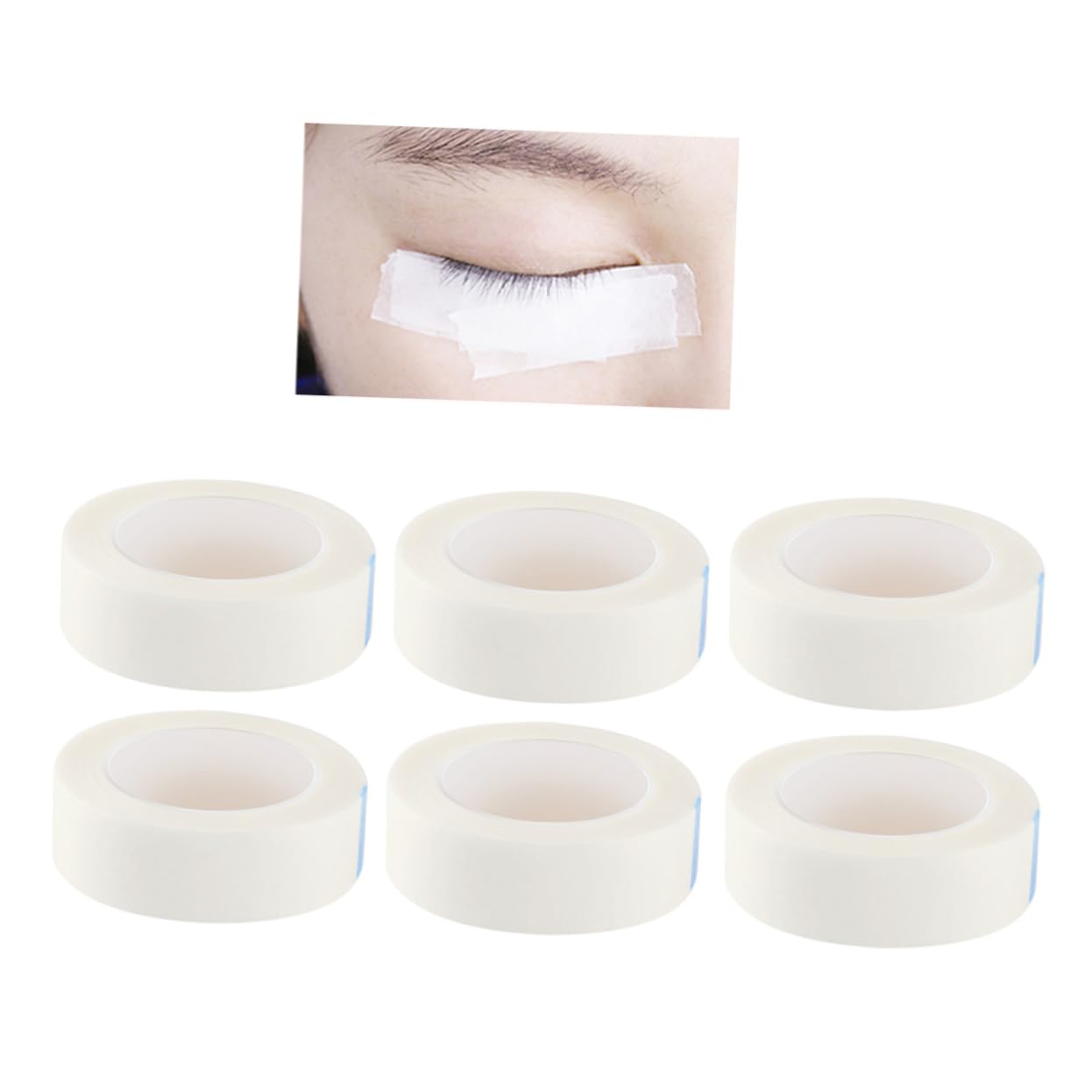 Gogogmee 12 Rolls Non-Woven Lash Isolation Tape for Eyelash Extensions Makeup Salon Gentle on Skin