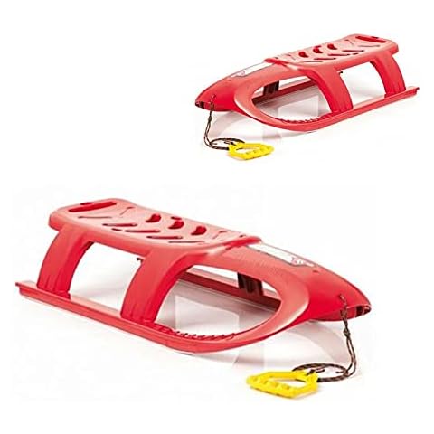 Prosperplast Kinderschlitten Schlitten mit Metallschienen und Seil (Rot) Cover