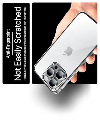 Image of WOW IMAGINE Crystal Clear Transparent Back Case Cover Compatible with iPhone 16 Pro | Full Device & Camera Protection Shockproof TPU | Flexible Silicone Back Cover Case - Transparent