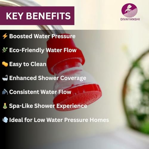 Image of Divayanshi 360 Rotating Shower Head Faucet | Big Plastic High-Pressure Shower Nozzle for Bathroom Sink & Basin, Gardening | Adjustable Water Saving Tap Sprayer (pack of 2)