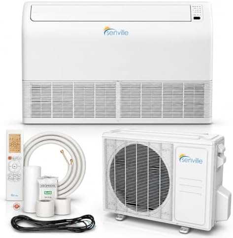 Senville Floor Ceiling Mount Mini Split AC/Heating System, White, 18000 BTU