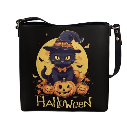 Image of HUGS IDEA Boho Bags for Women Leather Handbag Shoulder Bucket Crossbody Purse